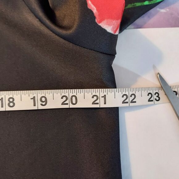 Peck and Peck Cardigan Jacket Black Floral Colorful Long Sleeve Womens Large - Picture 12 of 14